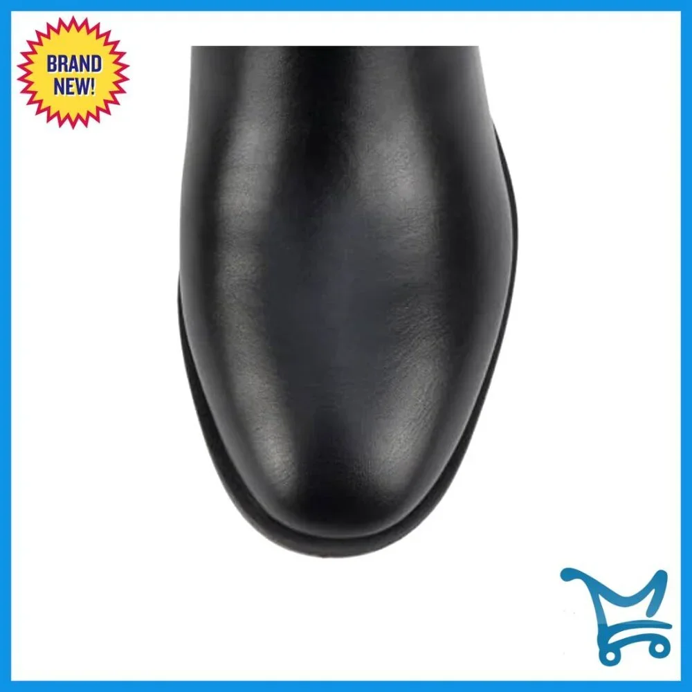 Women's Round Toe Ankle Boots with Side Zipper Block Heel